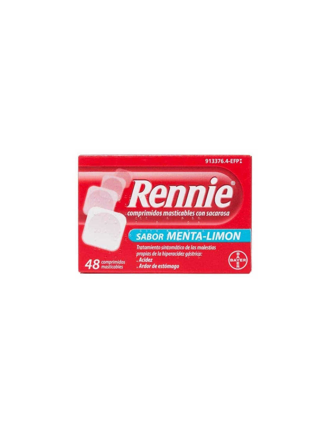 RENNIE COMPRIMIDOS MASTICABLES SABOR MENTA LIMÓN