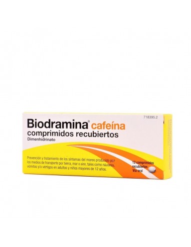 BIODRAMINA CAFEINA 12 COMPRIMIDOS