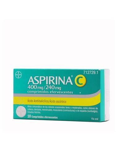 ASPIRINA C  20 COMPRIMIDOS EFERVESCENTES